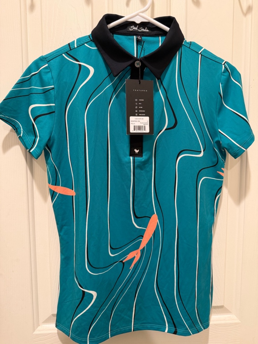Bad birdie koi joy small. NWT polo green